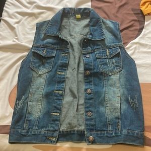 Sexy causal jeans vest
